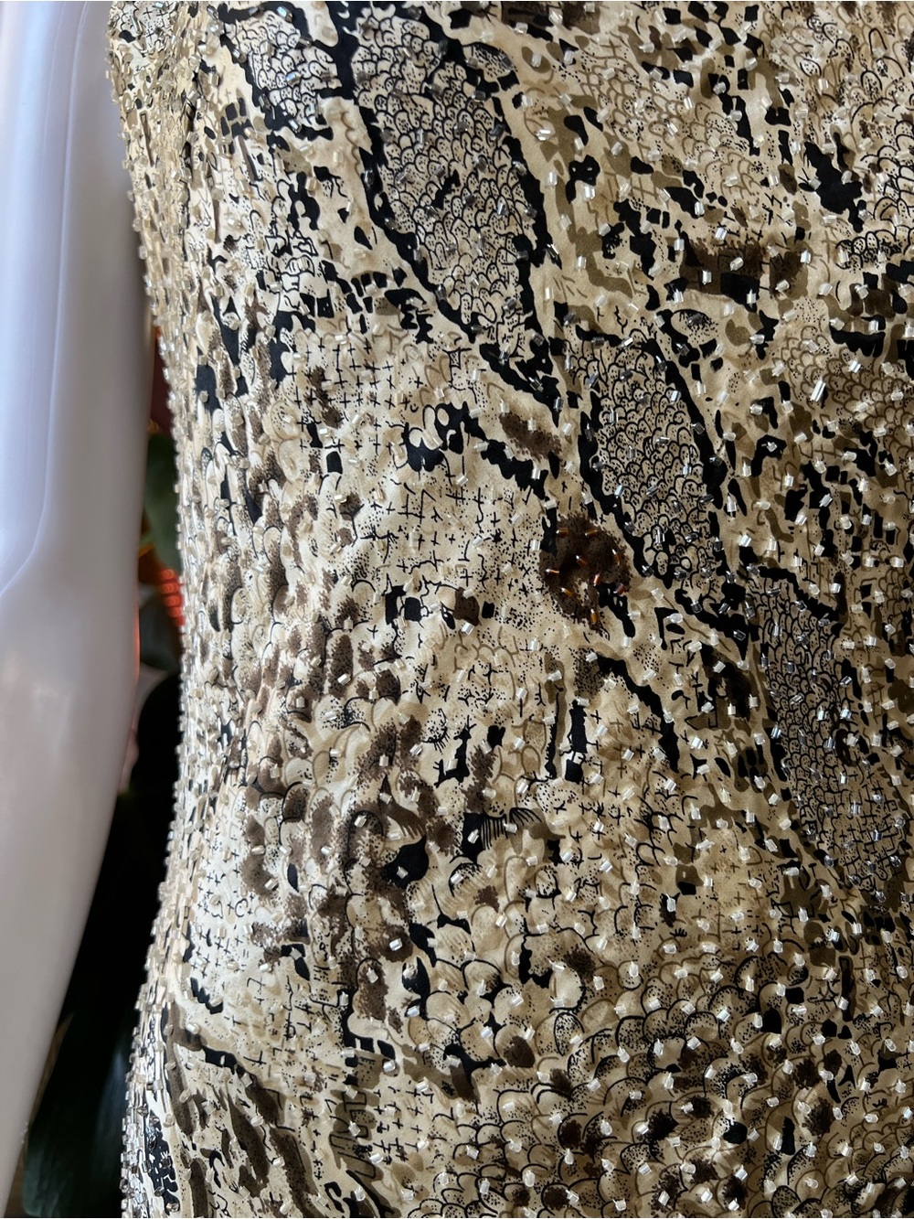 Vintage Y2K Snake Print Embellished Gown - Picture 4 of 14